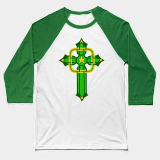 Legendary Green Celtic Cross Baseball T-Shirt